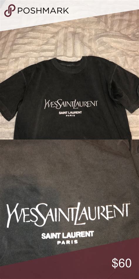 ysl t shirt coal n terry